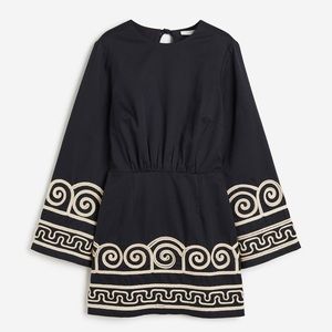 H&M Embroidered Dress with keyhole back detail.